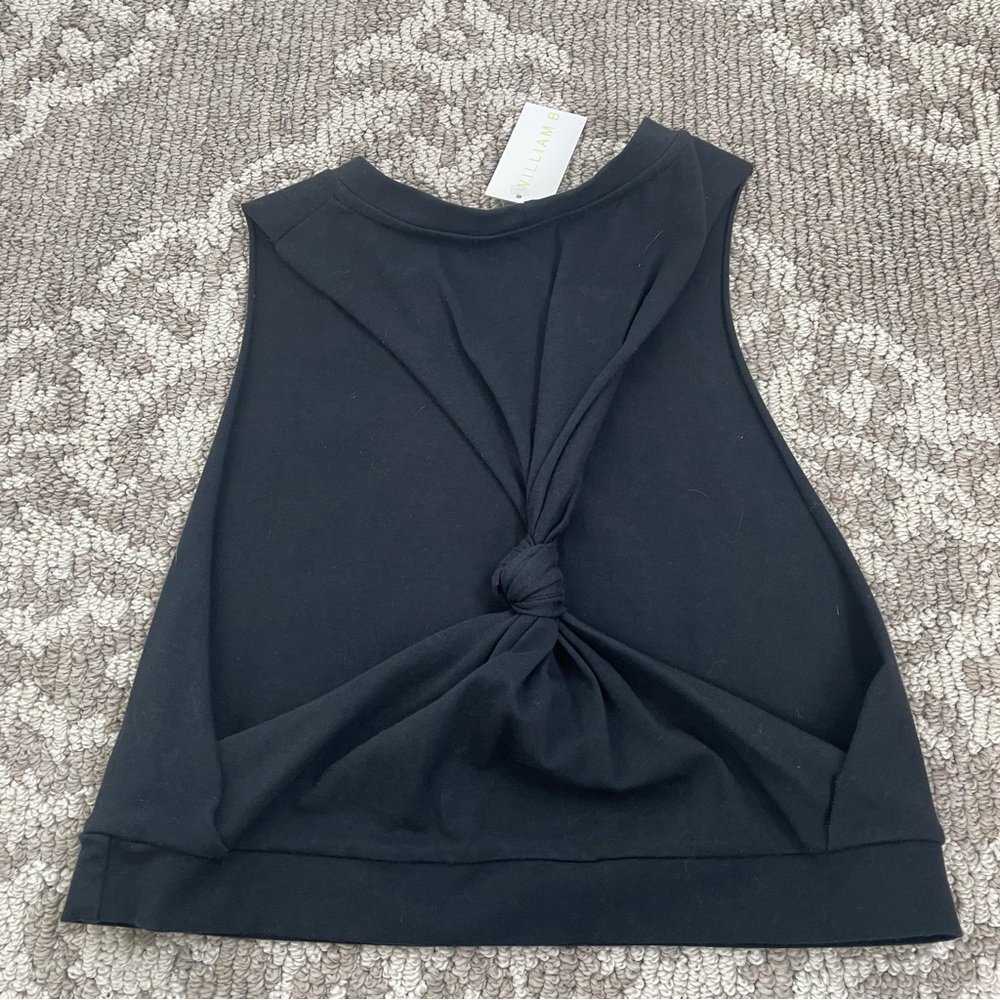 William B Black Tie Back Crop - Picture 5 of 8